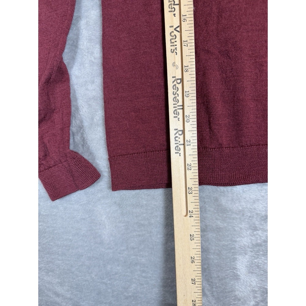 Brooks Brothers Merino Wool Turtleneck Sweater Womens Small Burgundy Long Sleeve - Picture 6 of 12
